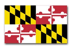 Maryland State Flag 5.5" Vinyl Transfer Decal
