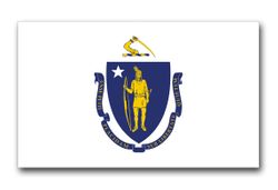 Massachusetts State Flag 10" Vinyl Transfer Decal