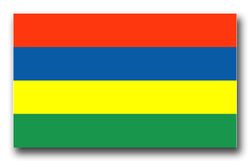 Mauritus Flag 3.8" Decal