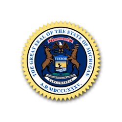 Michigan State Seal 3.8" Vinyl Transfer Decal