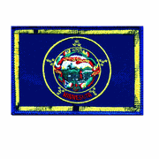 Minnesota State Flag 3 1/2" x 2 1/2" Shoulder Patch