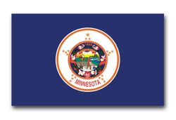 Minnesota State Flag 3.8" Vinyl Transfer Decal