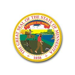 Minnesota State Seal 3.8" Vinyl Transfer Decal