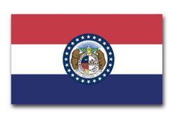 Missouri State Flag 3.8" Vinyl Transfer Decal