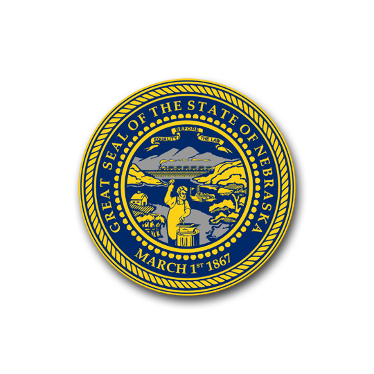 Nebraska State Seal 3.8" Vinyl Transfer Decal