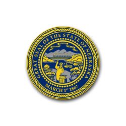 Nebraska State Seal 3.8" Vinyl Transfer Decal