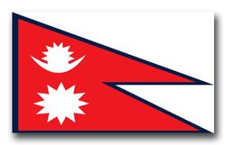 Nepal Flag 8" Decal