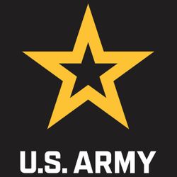 Army Star Logo with Black Background Vinyl Transfer Decal