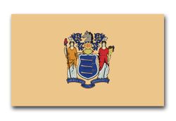 New Jersey State Flag 11.75" Vinyl Transfer Decal