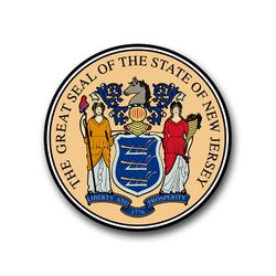 New Jersey State Seal 8" Vinyl Transfer Decal