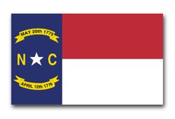 North Carolina State Flag 10" Vinyl Transfer Decal