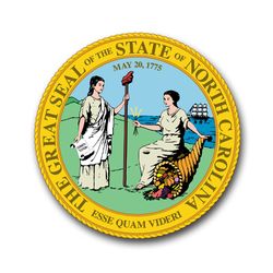 North Carolina State Seal 11.75" Vinyl Transfer Decal