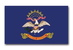 North Dakota State Flag 11.75" Vinyl Transfer Decal
