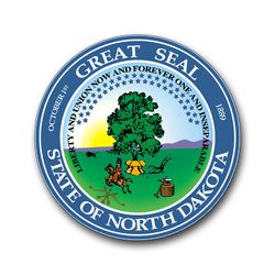 North Dakota State Seal 10" Vinyl Transfer Decal