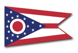 Ohio State Flag 11.75" Vinyl Transfer Decal