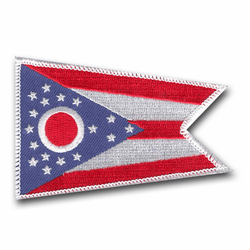 Ohio State Flag 3 1/2" x 2 1/2" Shoulder Patch