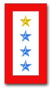 "One Gold And Three Blue Star " Service Flag 1.5" x 2.8" Vinyl Transfer Decal