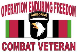 Operation Enduring Freedom 101st Airborne 11.75" Die-Cut Vinyl Decal Sticker