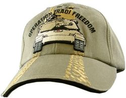 Operation Iraqi Freedom Khaki Tank Track Adjustable Ball Cap
