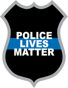 Police Lives Matter Thin Blue Line Badge Decal