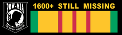 POW MIA 1600 still Missing Vietnam Bumper Sticker