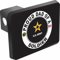 Proud Dad of a Soldier Trailer Hitch Cover