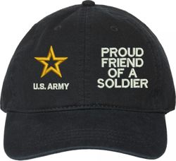 Proud Friend of a Soldier U.S. Army Unstructured Dad Cap