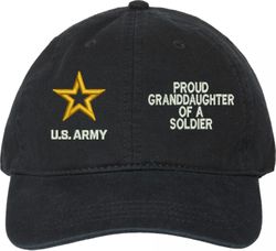 Proud Granddaughter of a Soldier U.S. Army Unstructured Dad Cap