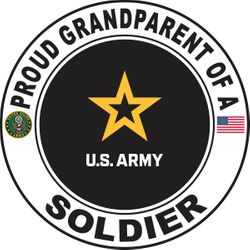 Proud Grandparent of a Soldier U.S. Army Round Decal