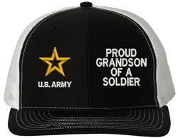Proud Grandson of a Soldier U.S. Army Mesh Back Cap