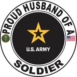 Proud Husband of a Soldier U.S. Army Round Decal