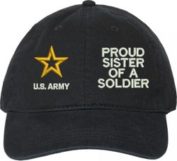 Proud Sister of a Soldier U.S. Army Unstructured Dad Cap