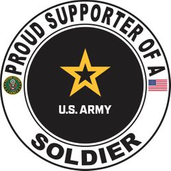 Proud Supporter of a Soldier U.S. Army Round Decal