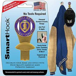 Purple Heart Adhesive Smart Hook Coat Hanger