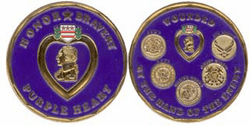 Purple Heart Challenge Coin