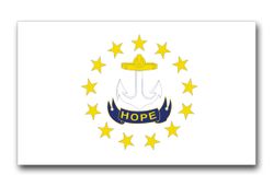 Rhode Island State Flag 10" Vinyl Transfer Decal