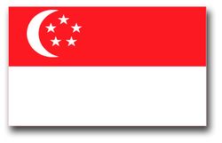 Singapore Flag 8" Decal