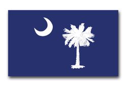 South Carolina State Flag 8" Vinyl Transfer Decal