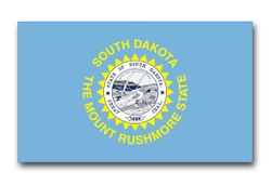 South Dakota State Flag 11.75" Vinyl Transfer Decal
