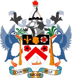 ST. Kitts - Nevis Coats Of Arms 10" Decal