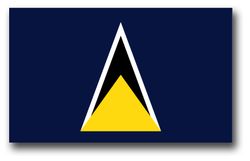St. Lucia Flag 8" Decal