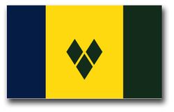St. Vincent / Grenadines Flag 11.75" Decal