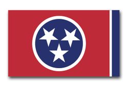 Tennessee State Flag 3.8" Vinyl Transfer Decal