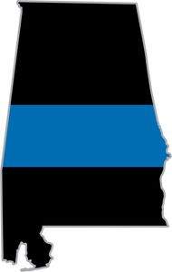 Thin Blue Line Alabama State Decal