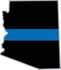 Thin Blue Line Arizon State Decal