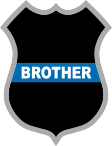 Thin Blue Line Brother Police Badge Decal