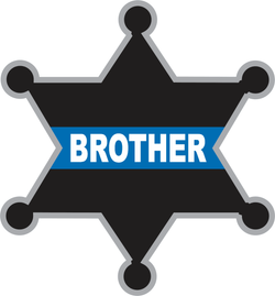 Thin Blue Line Brother Sheriff Badge Decal