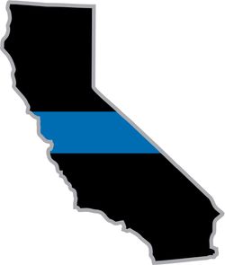 Thin Blue Line California State Decal