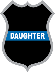 Thin Blue Line Daughter Police Badge Decal