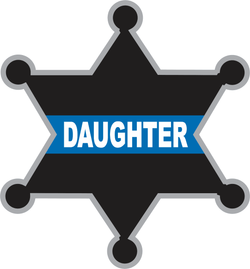 Thin Blue Line Daughter Sheriff Badge Decal